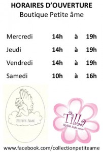 horaires boutique